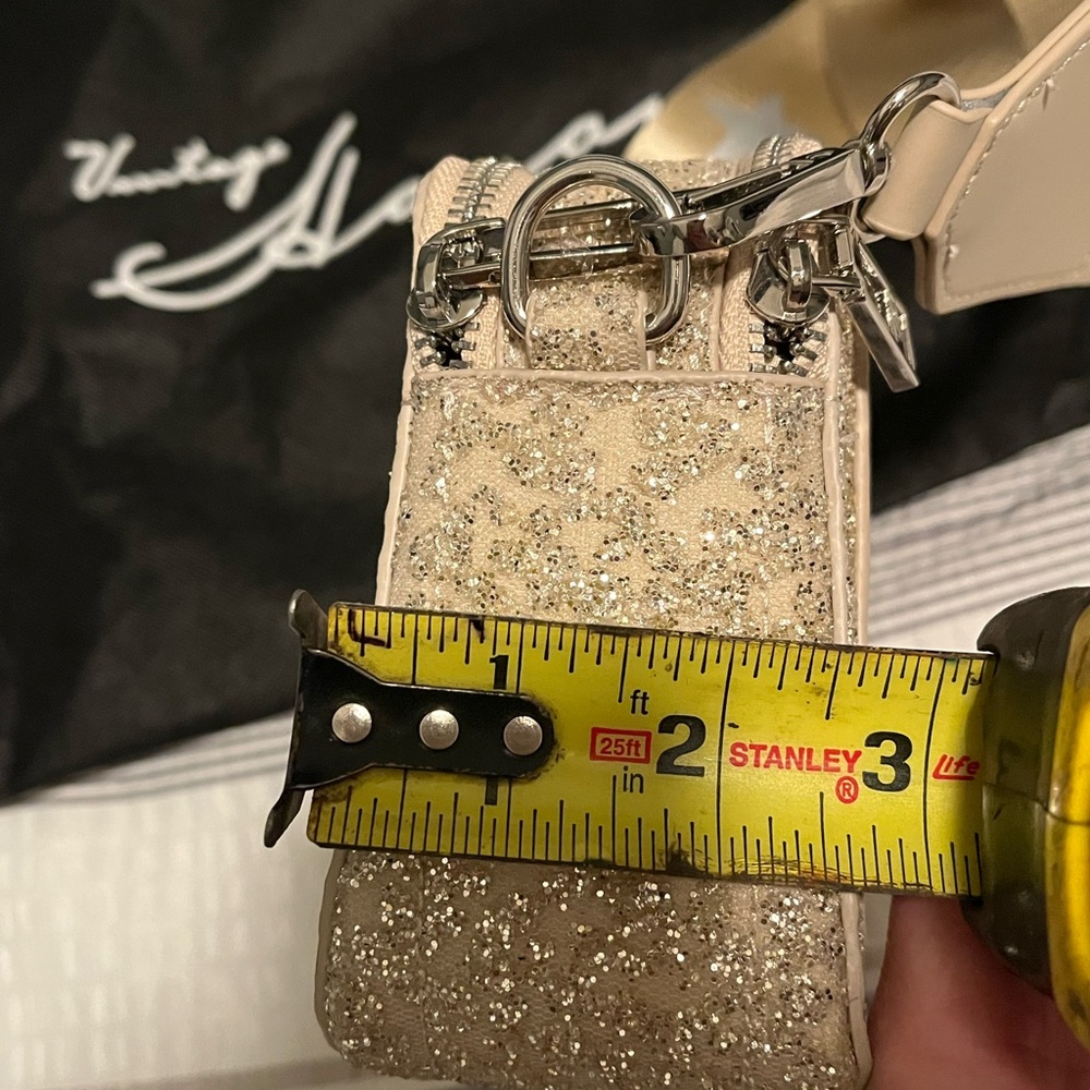 EUC* Gold Glitter Vintage Havana Crossbody Purse - Picture 8 of 9